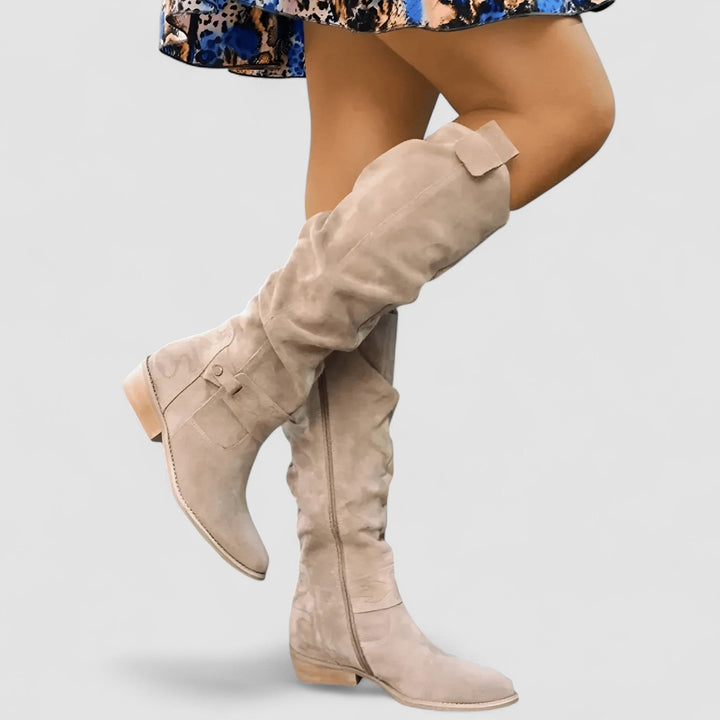 Charlie | Knee-High Low Heel Boots