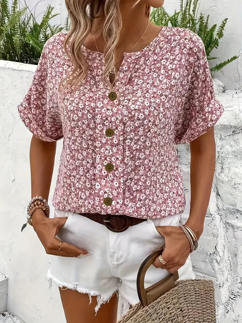 Verna™ | Stylish Floral Print Blouse