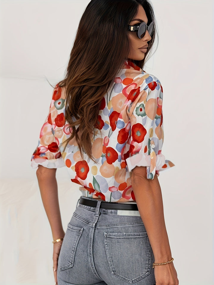 Mylene | Colourful Floral Blouse