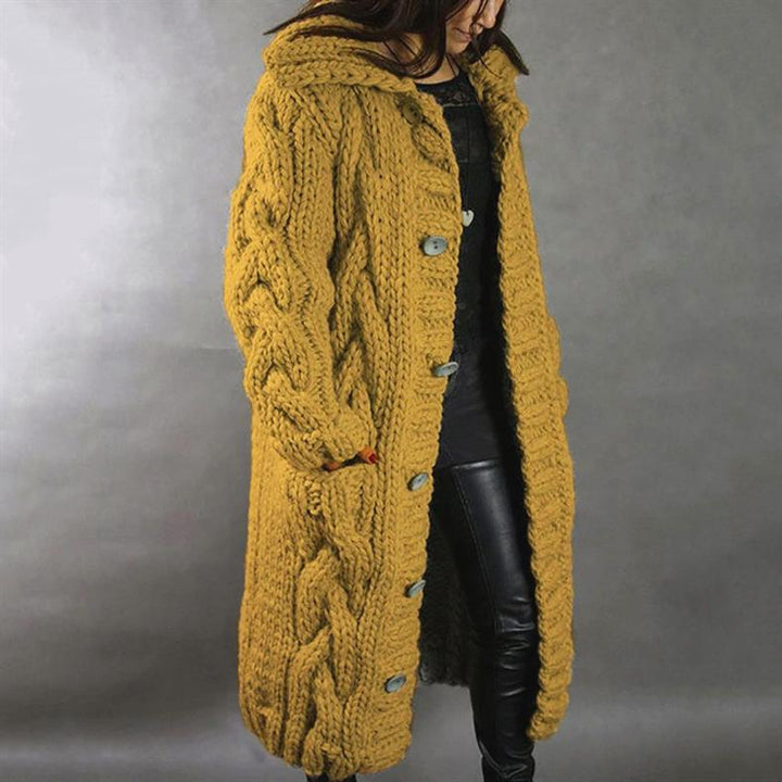Enid | Cozy Hooded Longline Cardigan