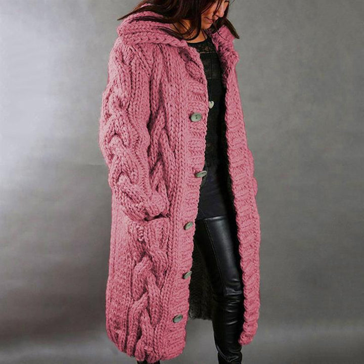Enid | Cozy Hooded Longline Cardigan