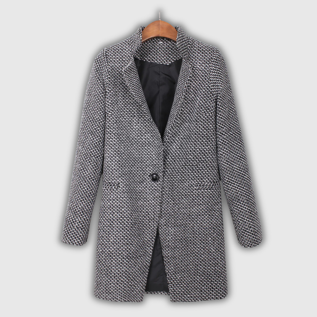 Edith | Textured Tweed-Weave Coat
