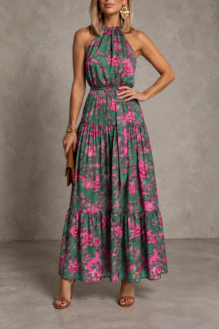 Rowen | Draped Halter Midi Dress
