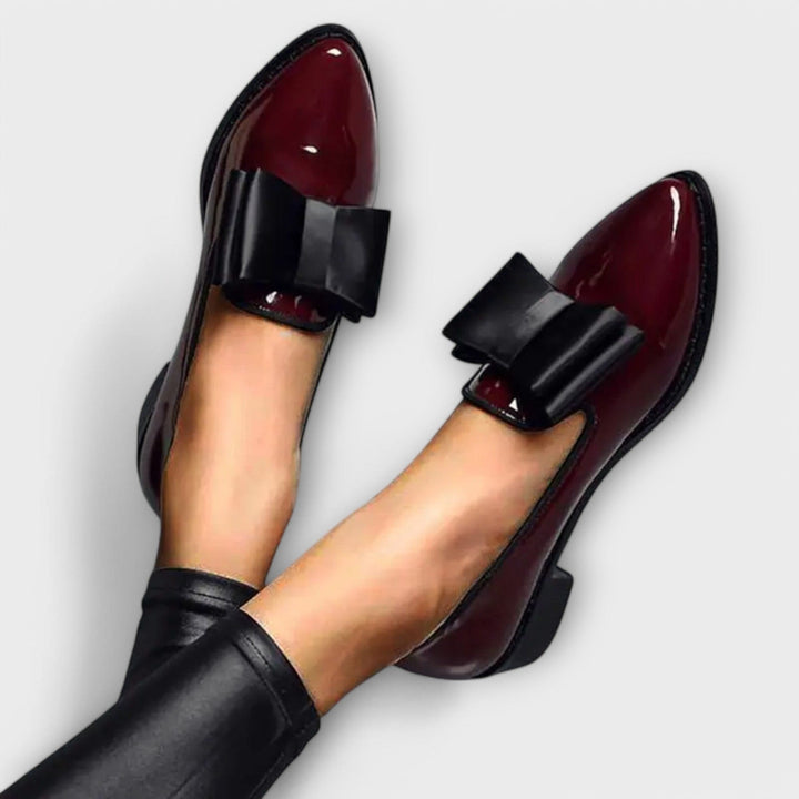Sabrina | Patent Loafers with Bow Detail