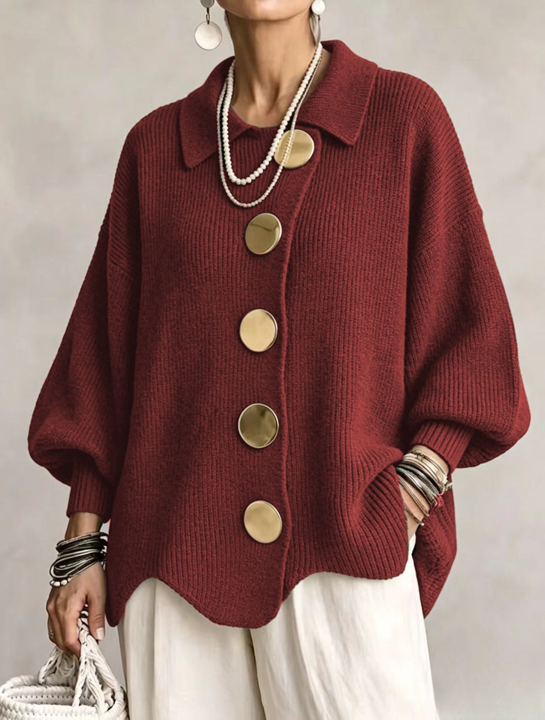 Victoire | Oversized Collared Cardigan