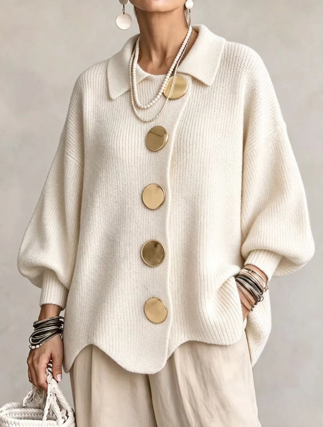 Victoire | Oversized Collared Cardigan