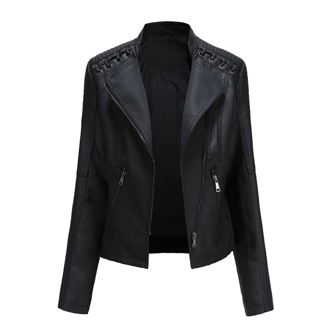 Sophie | Sleek Zip-Up Moto Jacket