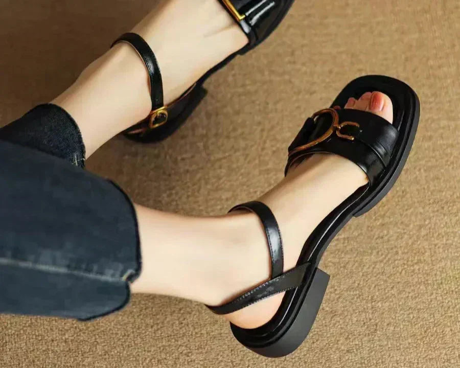 Amara | Buckled Flat Sandals