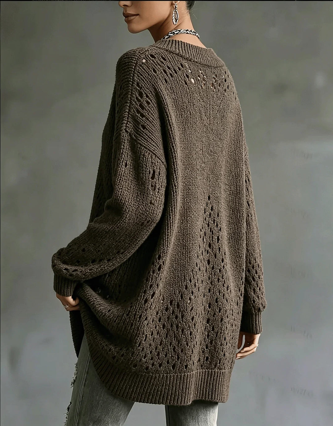Enid | Open Knit Tunic Sweater