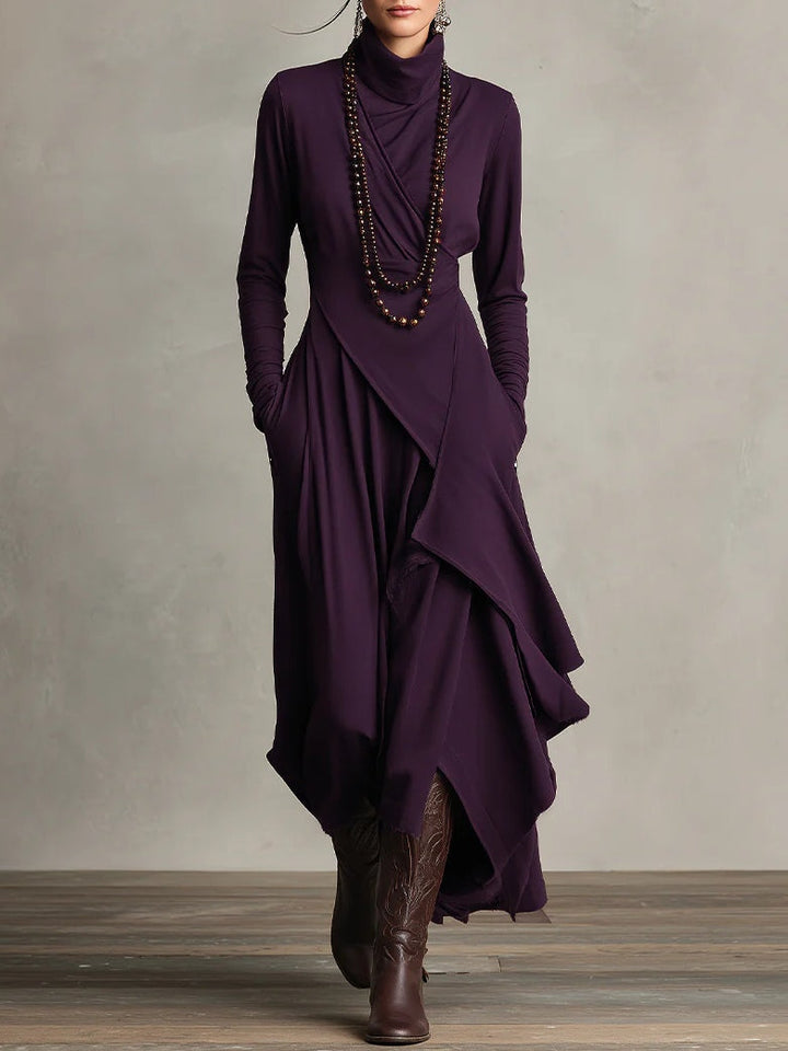 Lori | Vintage Asymmetrical Turtleneck Dress