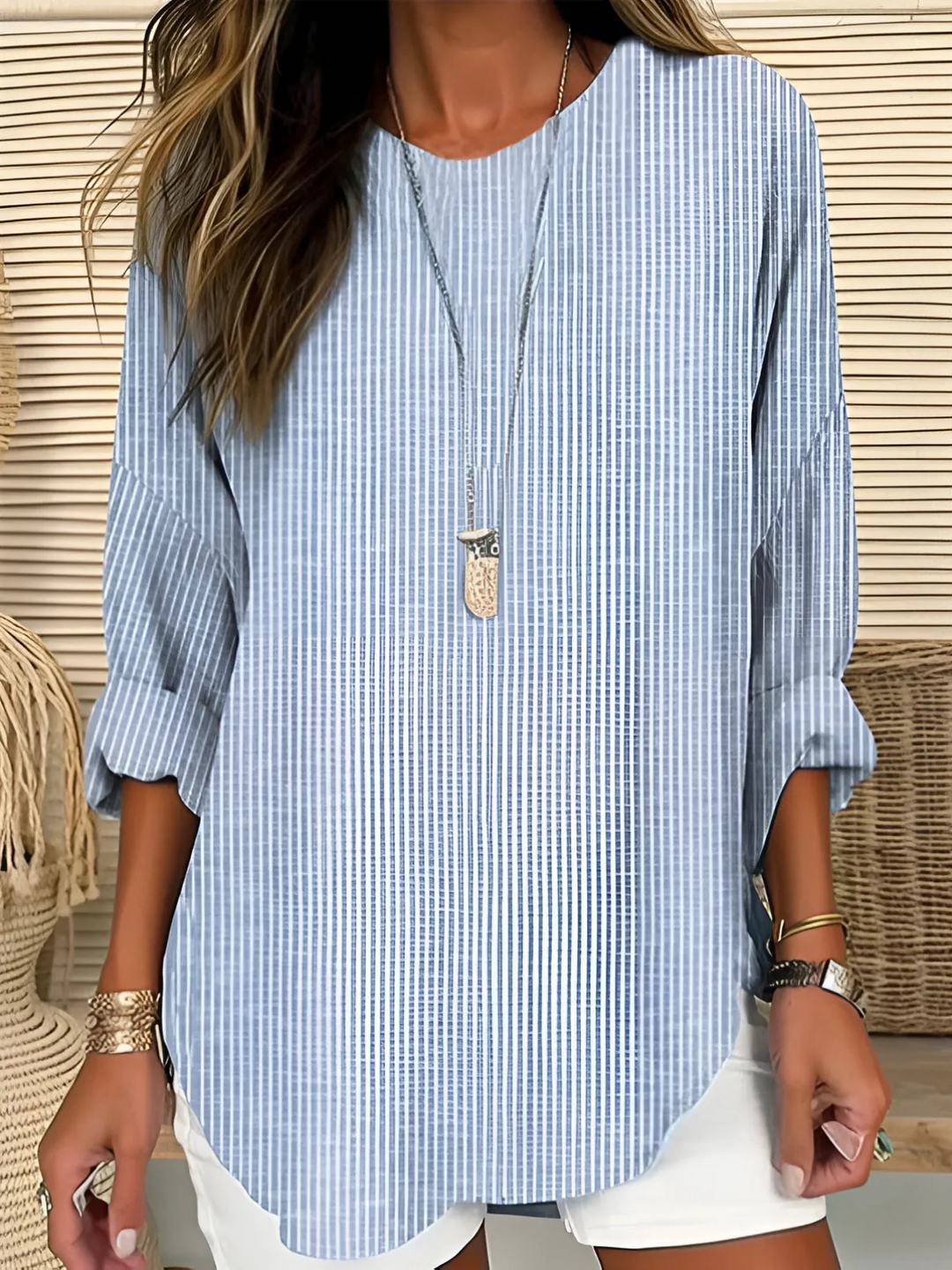 Rhea | Trendy Striped Blouse