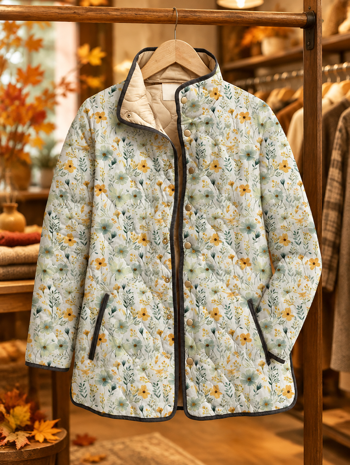 Nola | Delightful Floral-Printed Quilted Jacket