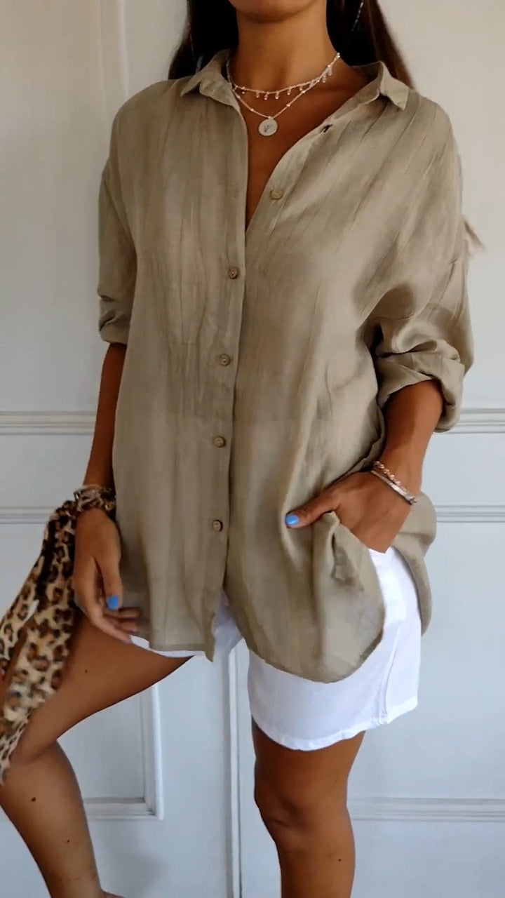 Sasha | Elegant Shirt with Pleated Style