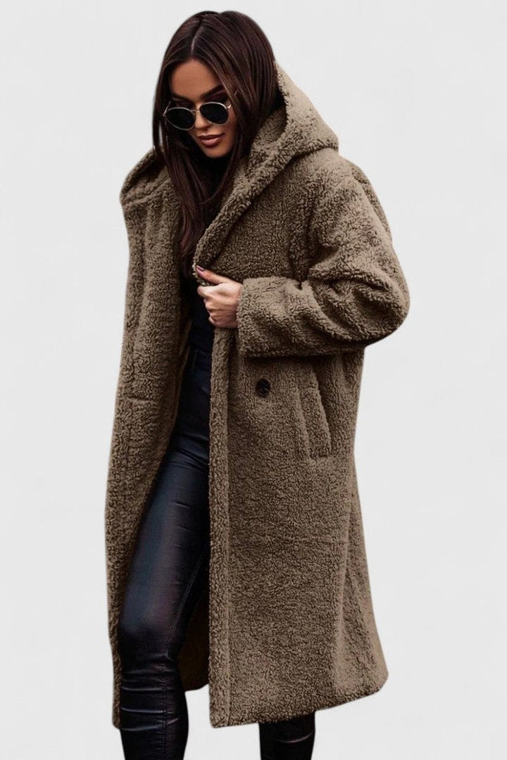 Della | Cozy Longline Hooded Coat